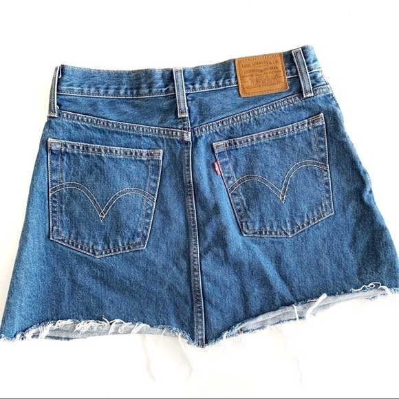 Levi’s Mile High Button Front Mini Skirt 27 - Picture 3 of 7